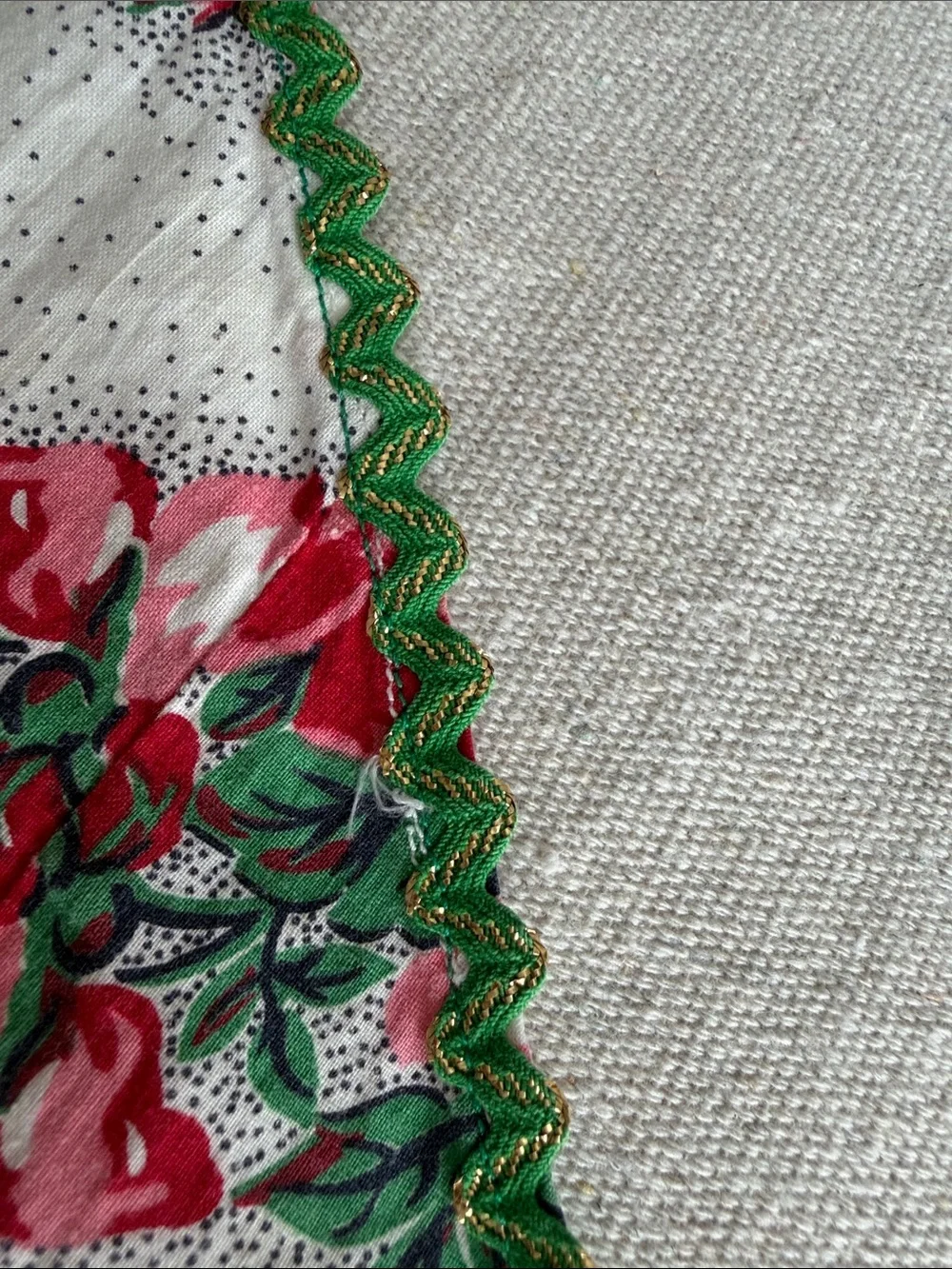 Vintage Homemade Floral Halter Style Apron